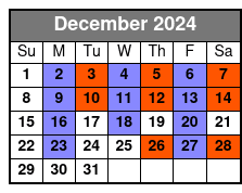 SIX Branson December Schedule