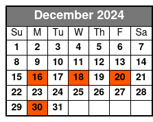 Buckets N Boards December Schedule