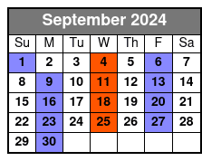 Decades Pierce Arrow September Schedule