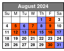 SIX Branson August Schedule