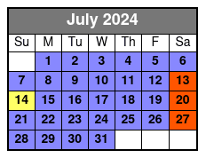 3 Day SDC + 1 Day White Water July Schedule