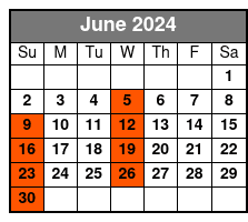 Man in Black Preferred Seating June Schedule