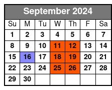 Carpenters Once More September Schedule