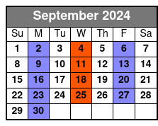 Dean Z The Ultimate Elvis September Schedule