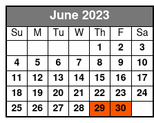 Pierce Arrow Shows June Schedule