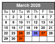 Pierce Arrow Shows March Schedule