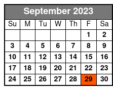 Decades Pierce Arrow September Schedule