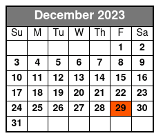 Decades Pierce Arrow December Schedule