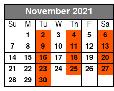 Pierce Arrow Country Christmas November Schedule