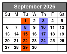 Pierce Arrow Country  September Schedule
