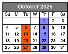 Pierce Arrow Country  October Schedule
