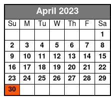 Jurassic Land April Schedule