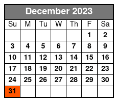 Jurassic Land December Schedule