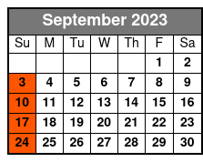 The life & Times of Johnny Lee September Schedule