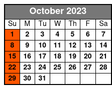 The life & Times of Johnny Lee October Schedule
