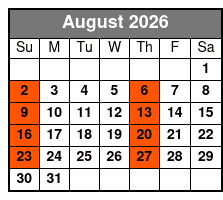 Classic Rock Icons August Schedule