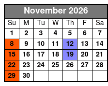 Classic Rock Icons November Schedule