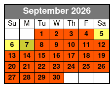 Duck Tours September Schedule
