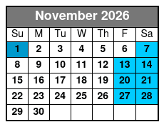 Duck Tours November Schedule