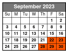 Branson Locals Tour September Schedule