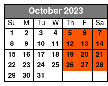 Branson Locals Tour October Schedule