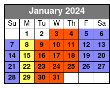 The Branson Coaster One Ride Per Person Ticket January Schedule