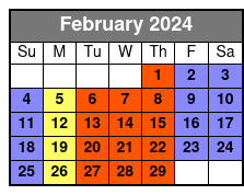 The Branson Coaster One Ride Per Person Ticket February Schedule