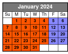 Arcade City at the Branson Landing January Schedule