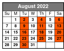 Shepherd of the Hills August Schedule