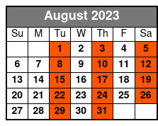 Shepherd of the Hills Outdoor Drama Show Only August Schedule