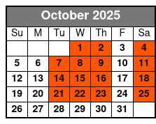 Shepherd of the Hills Outdoor Drama Show Only October Schedule