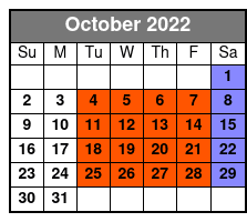 Branson Belle October Schedule