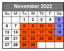 Branson Belle November Schedule
