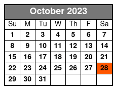 Branson Belle October Schedule