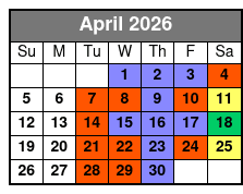 Showboat Branson Belle Lunch & Dinner Cruises April Schedule