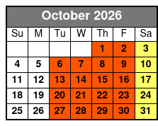 Showboat Branson Belle Lunch & Dinner Cruises October Schedule