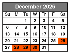 Captain's Club Showboat Branson Belle Lunch Cruise December Schedule