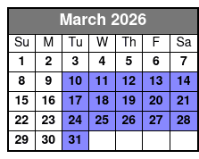 Captain's Club Showboat Branson Belle Dinner Cruise March Schedule