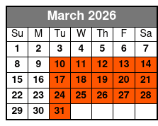 Showboat Branson Belle Dinner Cruise Tier One Seating March Schedule