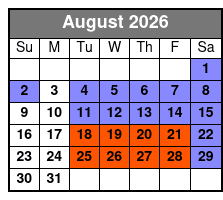 Showboat Branson Belle Dinner Cruise Tier One Seating August Schedule