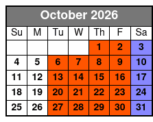 Showboat Branson Belle Dinner Cruise Tier One Seating October Schedule