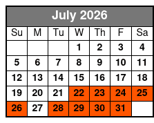 Silver Dollar City Showboat (Formerly Showboat Branson Belle) Tier One July Schedule