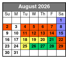Silver Dollar City Showboat (Formerly Showboat Branson Belle) Tier One August Schedule