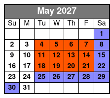 Silver Dollar City Showboat Dinner Cruise Captain's Club Seating  (Formerly Showboat Branson Belle) May Schedule