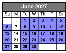 Silver Dollar City Showboat Dinner Cruise Captain's Club Seating  (Formerly Showboat Branson Belle) June Schedule