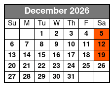 Silver Dollar City Showboat Christmas Lunch Cruise (Formerly Showboat Branson Belle) Tier Two December Schedule