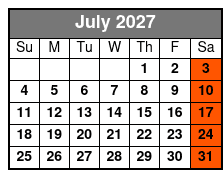 Silver Dollar City Showboat Lunch Cruise Captain's Club Seating (Formerly Showboat Branson Belle) July Schedule