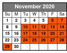 Silver Dollar City Showboat Christmas Lunch Cruise Captain's Club Seating (Formerly Showboat Branson Belle) November Schedule