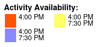 Silver Dollar City's Showboat Dinner Cruise Tier One Seating Color Key
