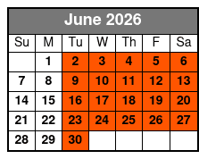 Smoke On The Mountain June Schedule